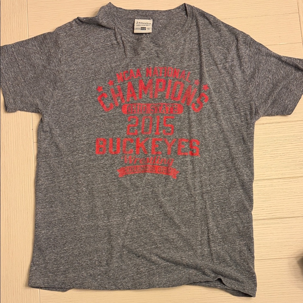 J. America Gray NCAA Buckeyes T-Shirt